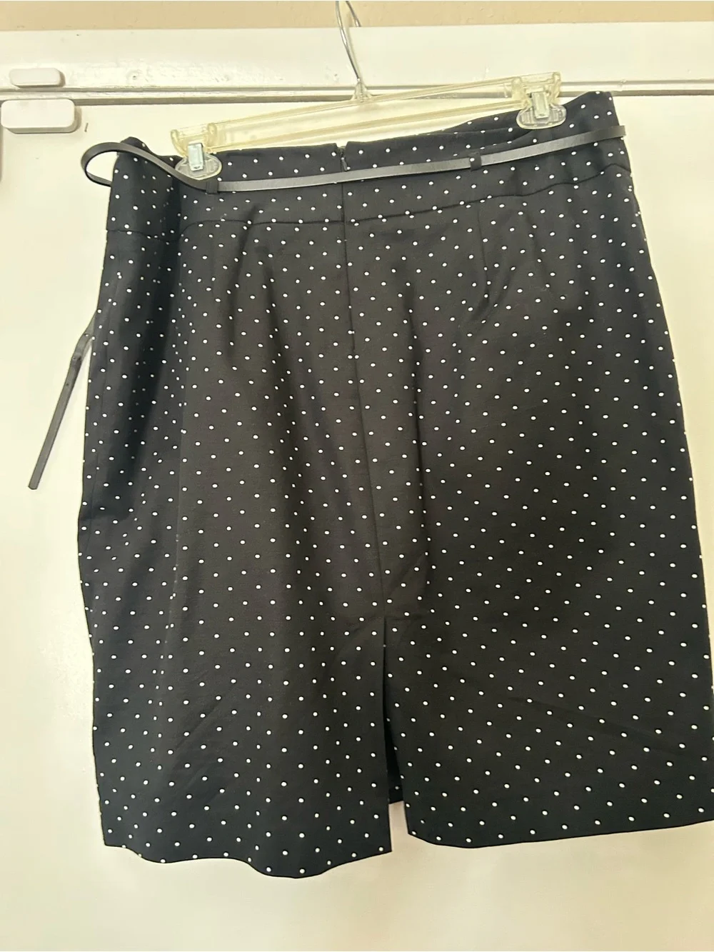 Liz Claiborne Black with White Polka Dot Pencil Skirt
